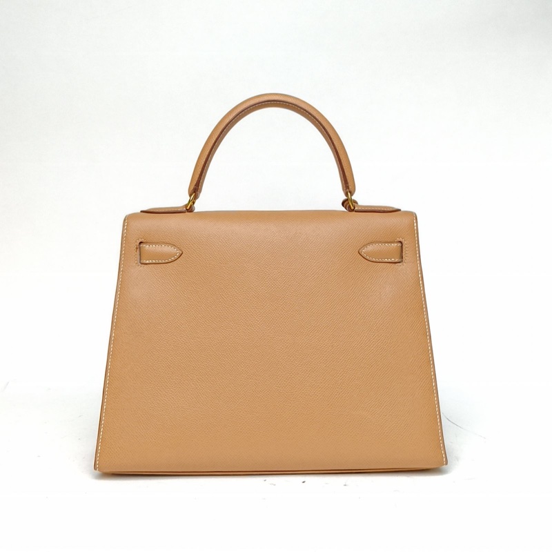HERMES Kelly282S芝麻色Epsom皮圈X金扣-2