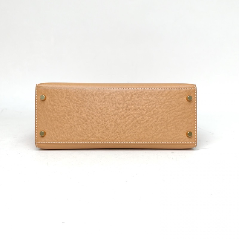 HERMES Kelly282S芝麻色Epsom皮圈X金扣-3
