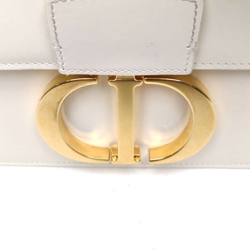 DIOR 30Montaigne蒙田皮肩帶大號24米白色牛皮-4