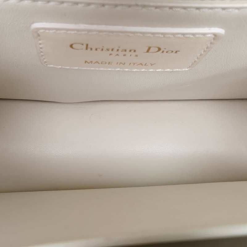 DIOR 30Montaigne蒙田皮肩帶大號24米白色牛皮-5