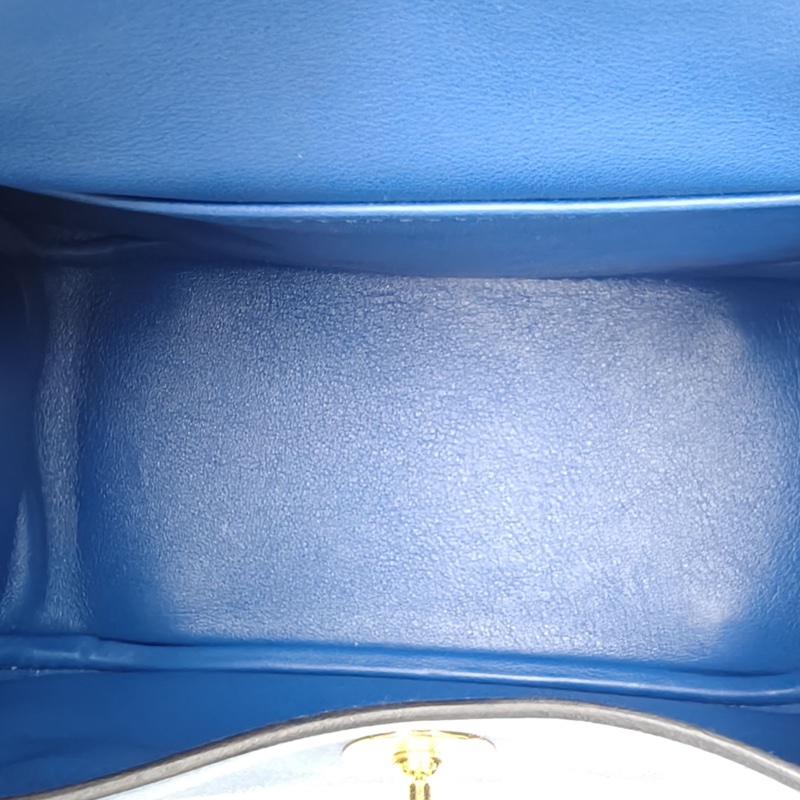 HERMES LindyMini二代法國藍Swift皮U刻金扣-5