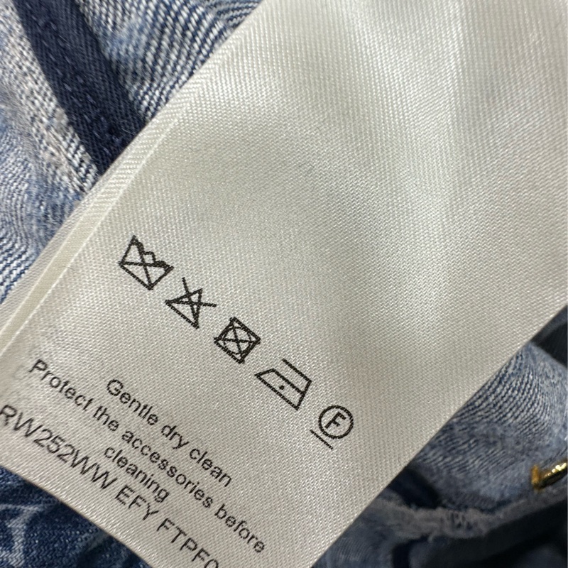 LV 路易威登 SS25 滿印皮牌側皮條牛仔長褲 34碼-3