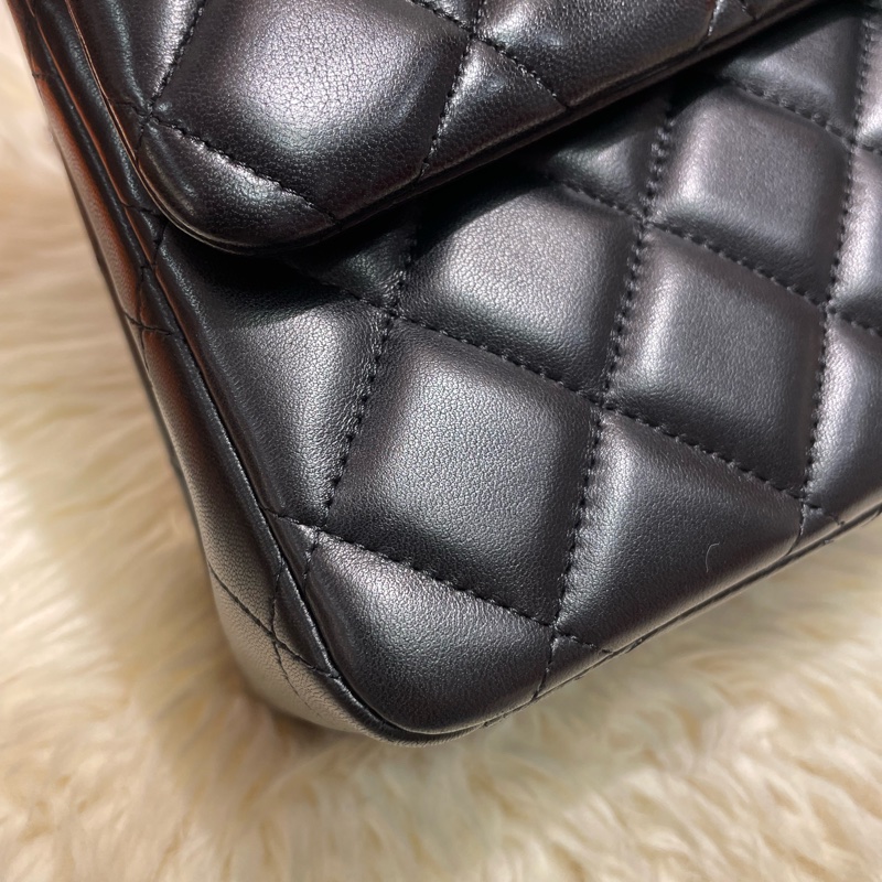 Chanel Maxi Jumbo 羊皮銀扣-2