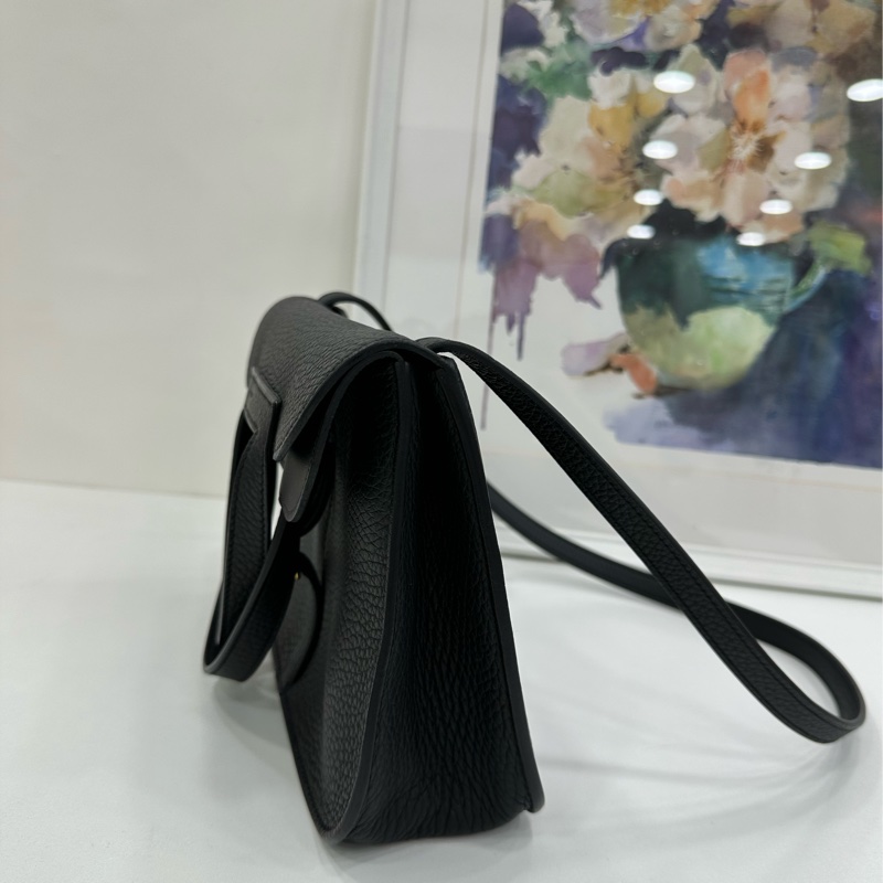 Hermes 爱马仕 Halzan 25 黑金 TC皮 K刻-3