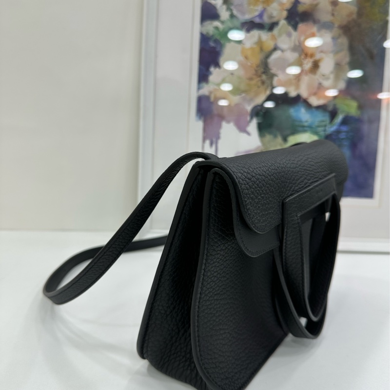 Hermes 爱马仕 Halzan 25 黑金 TC皮 K刻-4