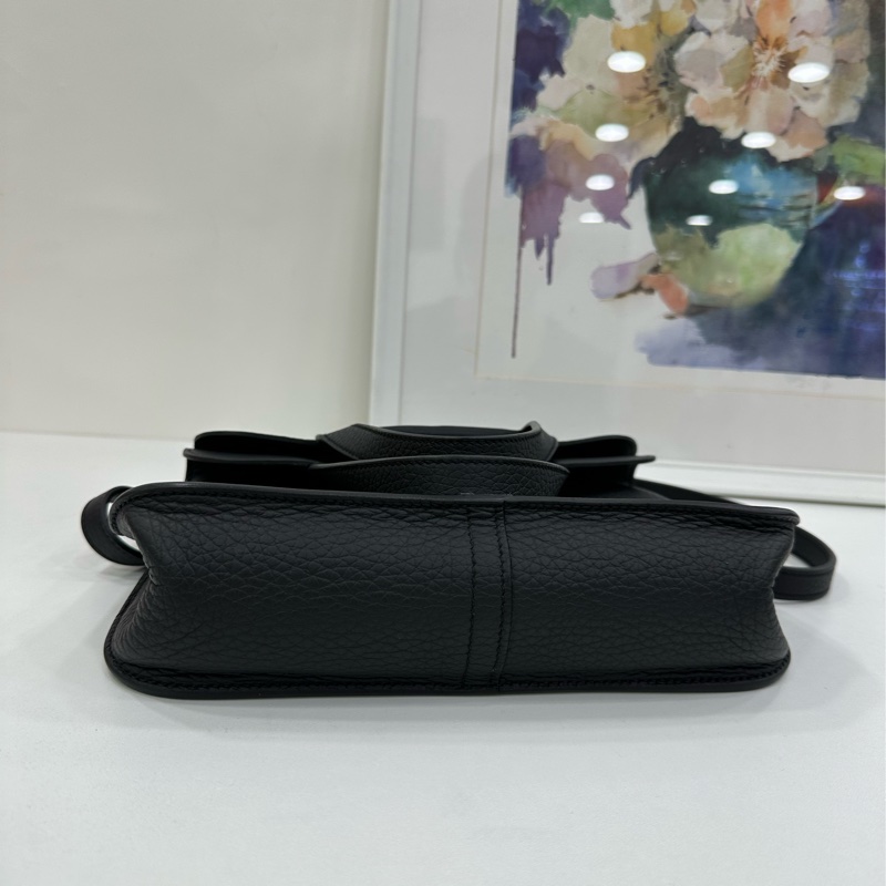 Hermes 爱马仕 Halzan 25 黑金 TC皮 K刻-6