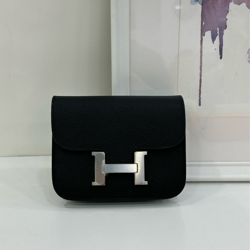 Hermes 愛馬仕Constance Slim康康黑色銀扣,W刻 閒置有購證-1