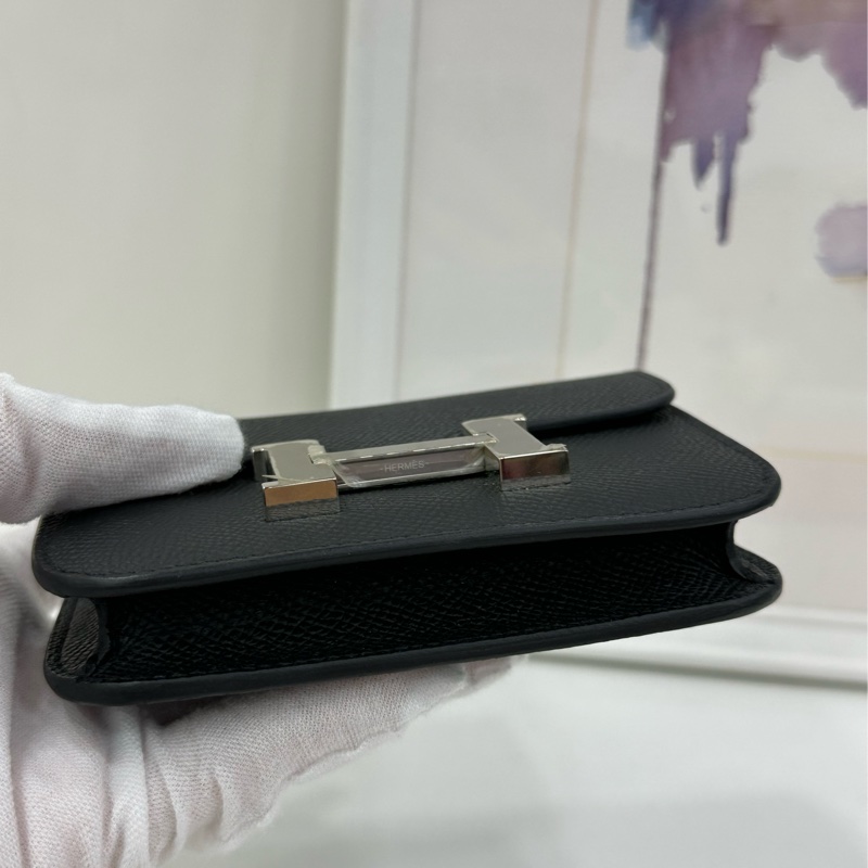 Hermes 愛馬仕Constance Slim康康黑色銀扣,W刻 閒置有購證-5