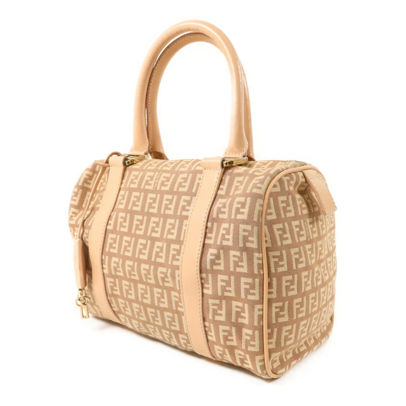 FENDI 帆布Zucchino Mini Boston Bag金扣手挽袋-2