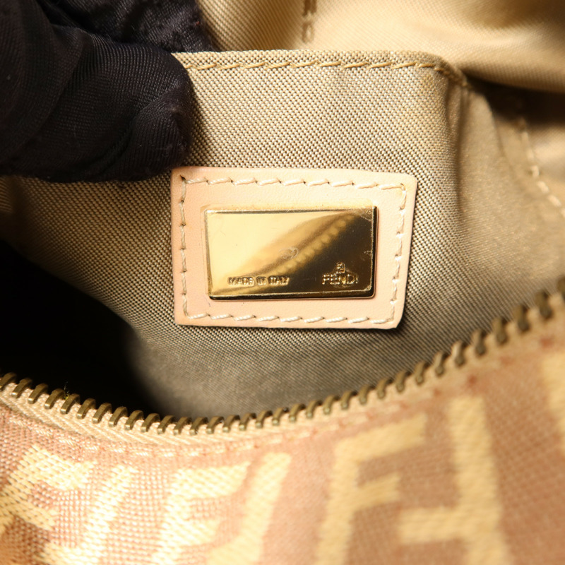 FENDI 帆布Zucchino Mini Boston Bag金扣手挽袋-5