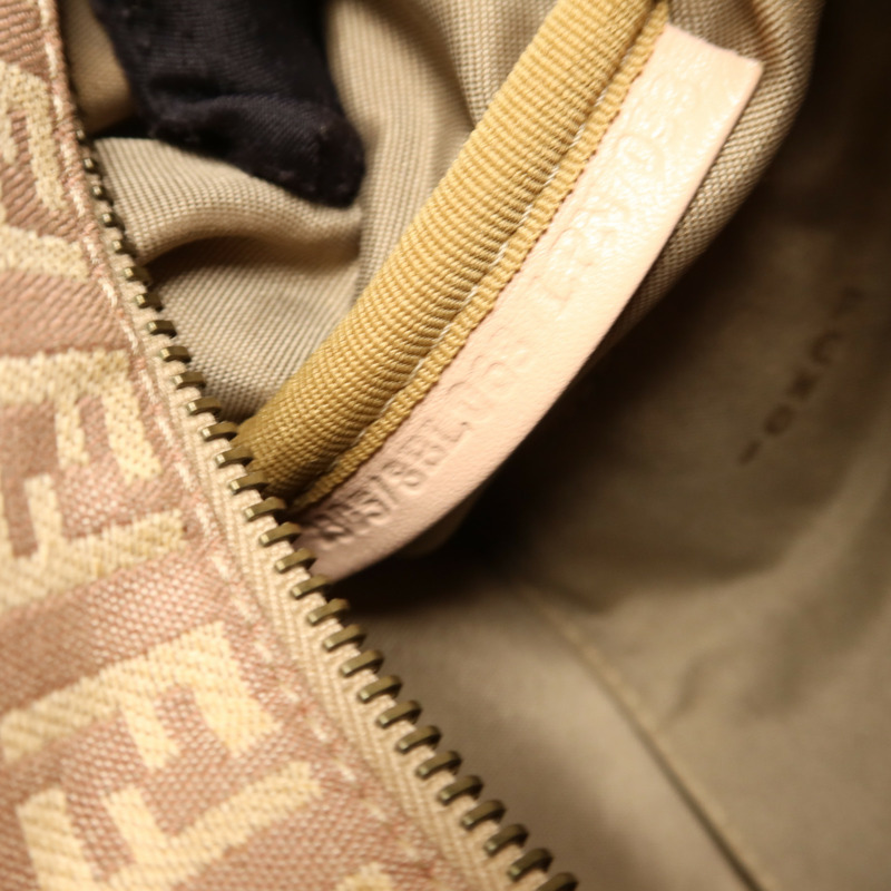 FENDI 帆布Zucchino Mini Boston Bag金扣手挽袋-6