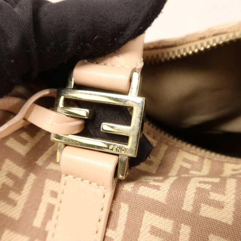 FENDI 帆布Zucchino Mini Boston Bag金扣手挽袋-12