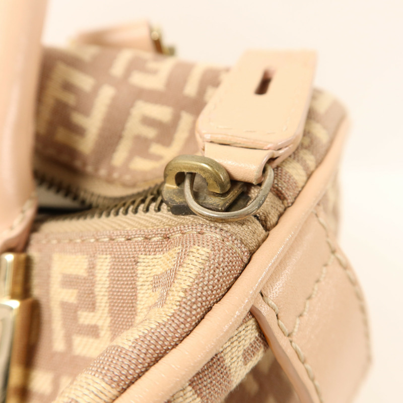 FENDI 帆布Zucchino Mini Boston Bag金扣手挽袋-13