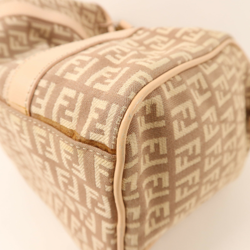 FENDI 帆布Zucchino Mini Boston Bag金扣手挽袋-14
