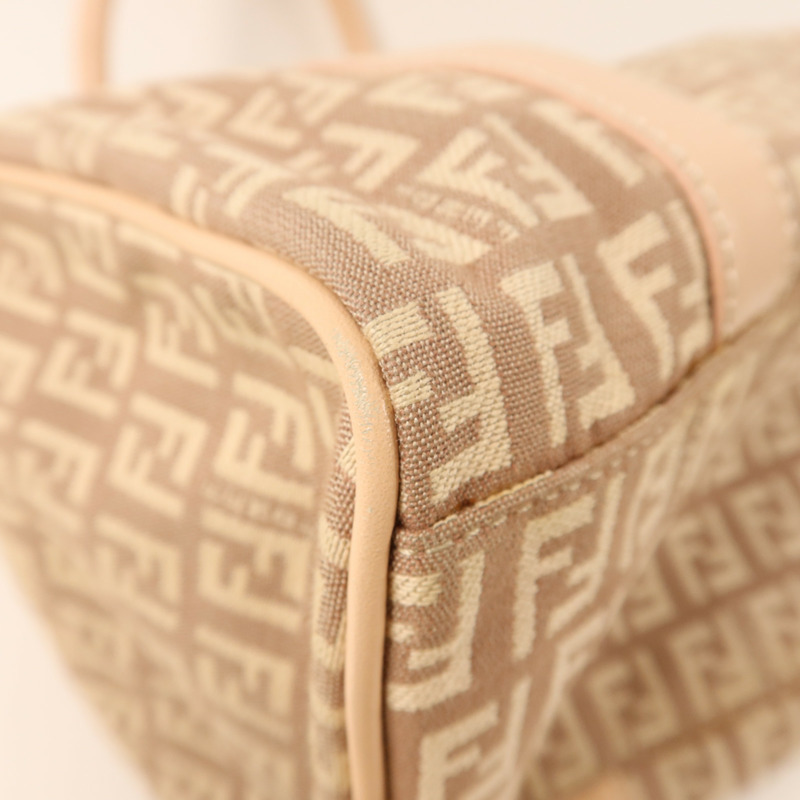 FENDI 帆布Zucchino Mini Boston Bag金扣手挽袋-17