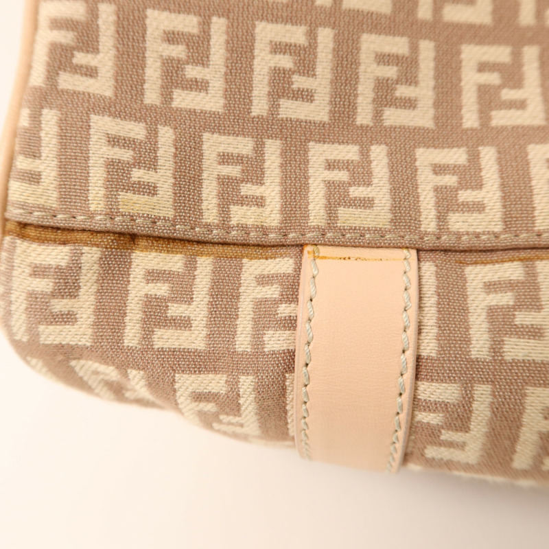 FENDI 帆布Zucchino Mini Boston Bag金扣手挽袋-18