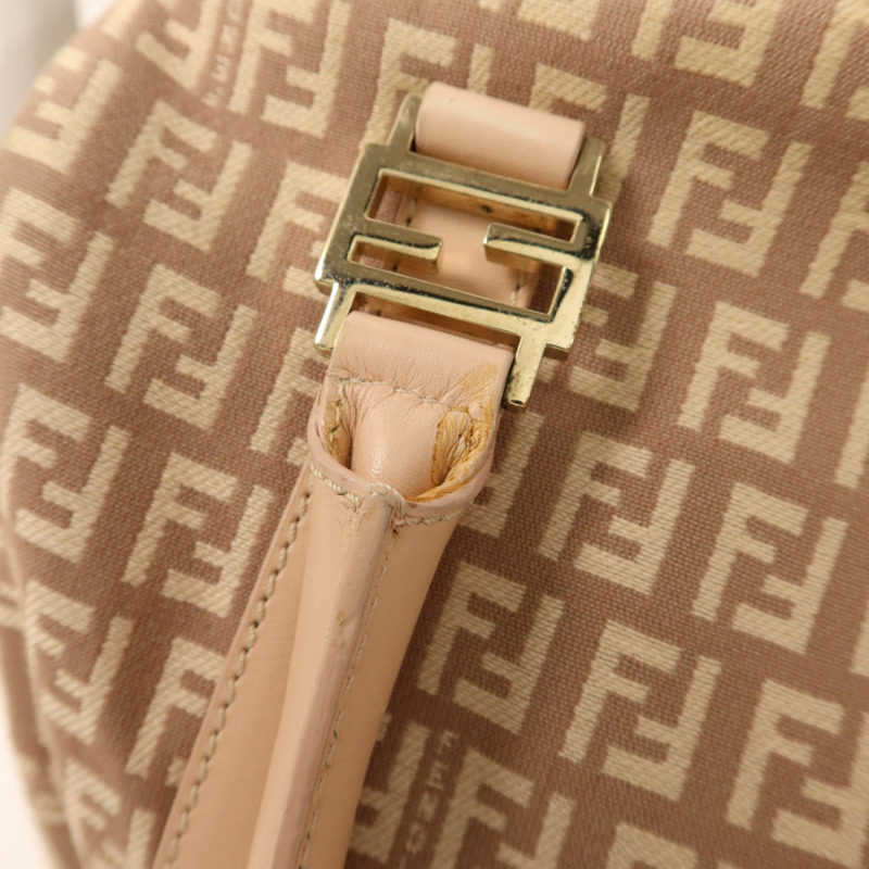 FENDI 帆布Zucchino Mini Boston Bag金扣手挽袋-19