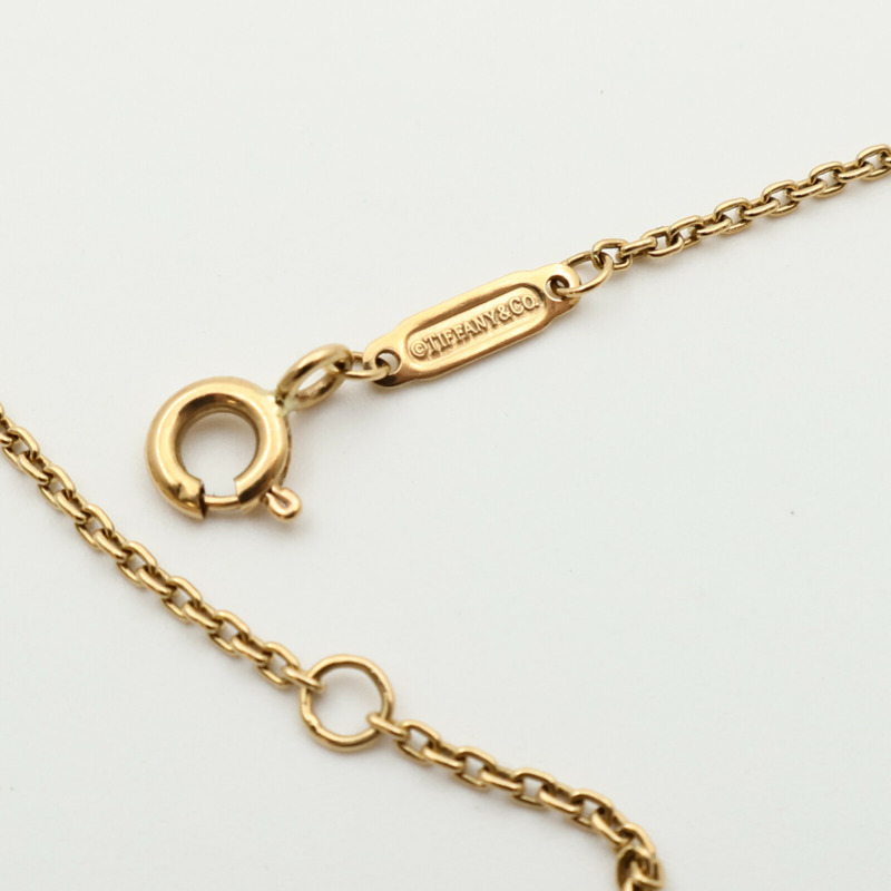 TIFFANY&CO 18K黃金T-Smile Diamond Pendent鑽石項鍊-6