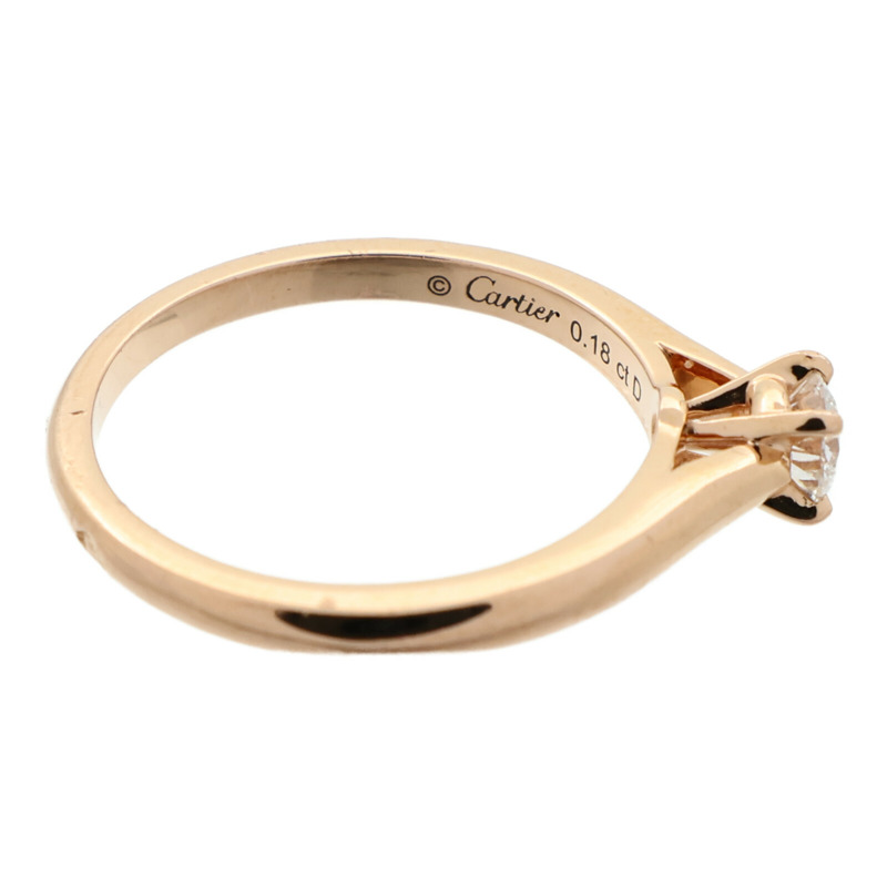 CARTIER 18K玫瑰金Diamond Ring鑽石戒指Cartier#48/US#4.5-3