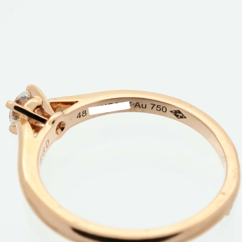 CARTIER 18K玫瑰金Diamond Ring鑽石戒指Cartier#48/US#4.5-4