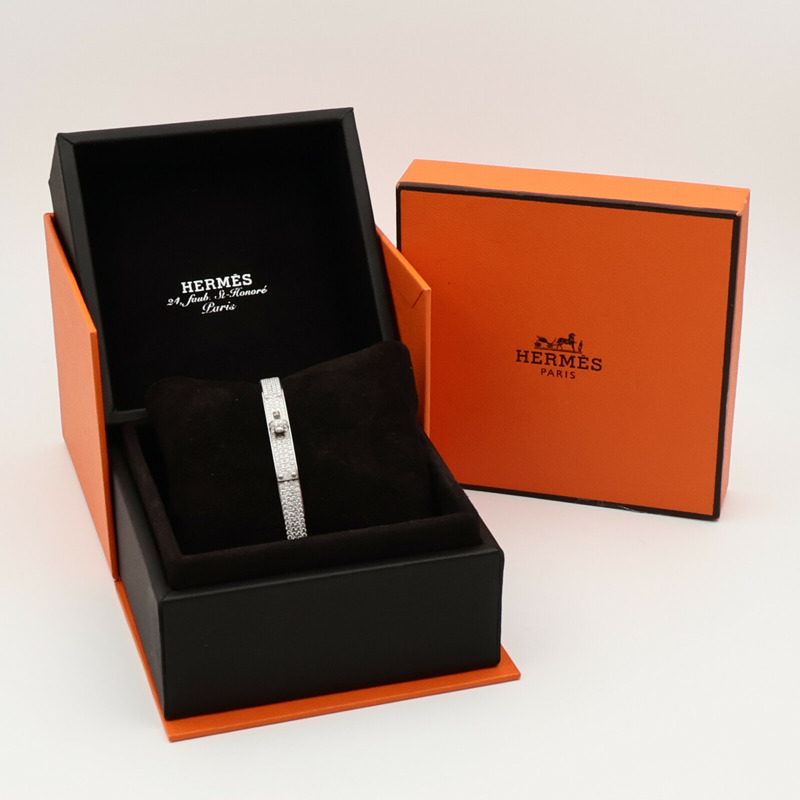 HERMES 18K白金Kelly Bracelet Diamond鑽石手鐲-9