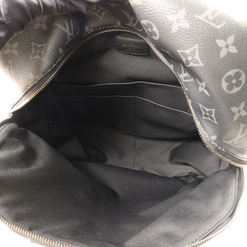 LOUIS VUITTON Monogram Eclipse Discovery PM銀扣背包-6