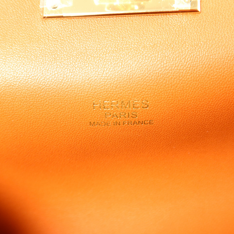 HERMES Evercolor皮革Tool Box 20金扣手挽肩背兩用袋Trench/Cuivre-5