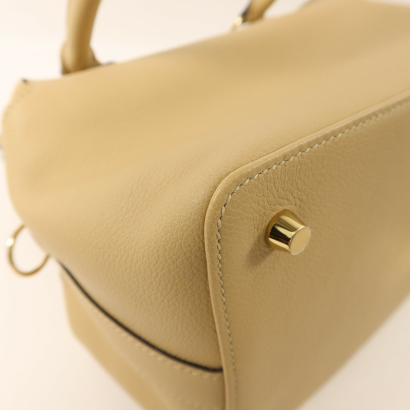 HERMES Evercolor皮革Tool Box 20金扣手挽肩背兩用袋Trench/Cuivre-12