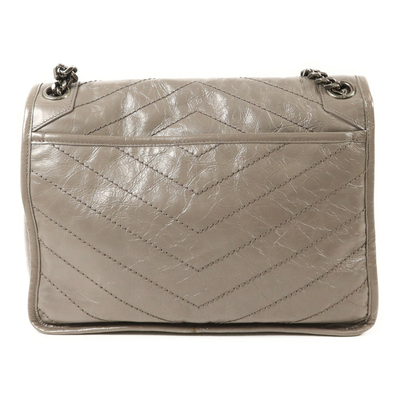 SAINT LAURENT 牛皮皮革Niki銀扣鏈帶肩背袋-1