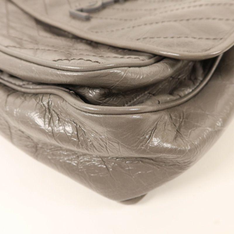 SAINT LAURENT 牛皮皮革Niki銀扣鏈帶肩背袋-12