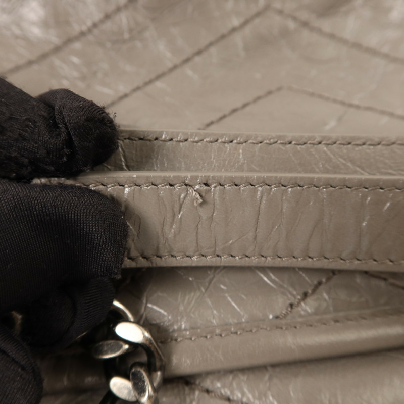 SAINT LAURENT 牛皮皮革Niki銀扣鏈帶肩背袋-17