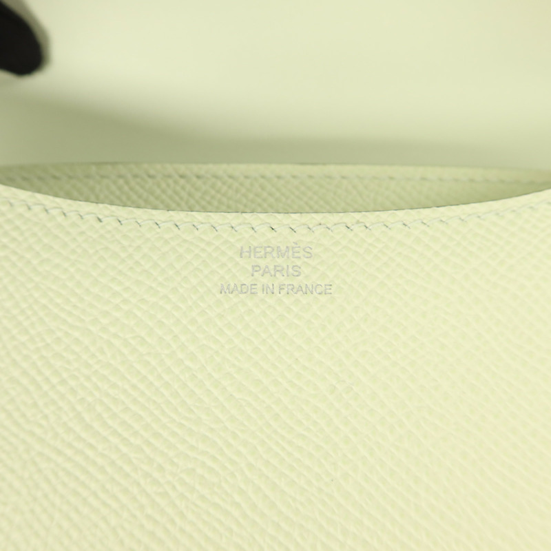 HERMES Epsom皮革Constance Mini II銀扣肩背袋Vert Fizz-5