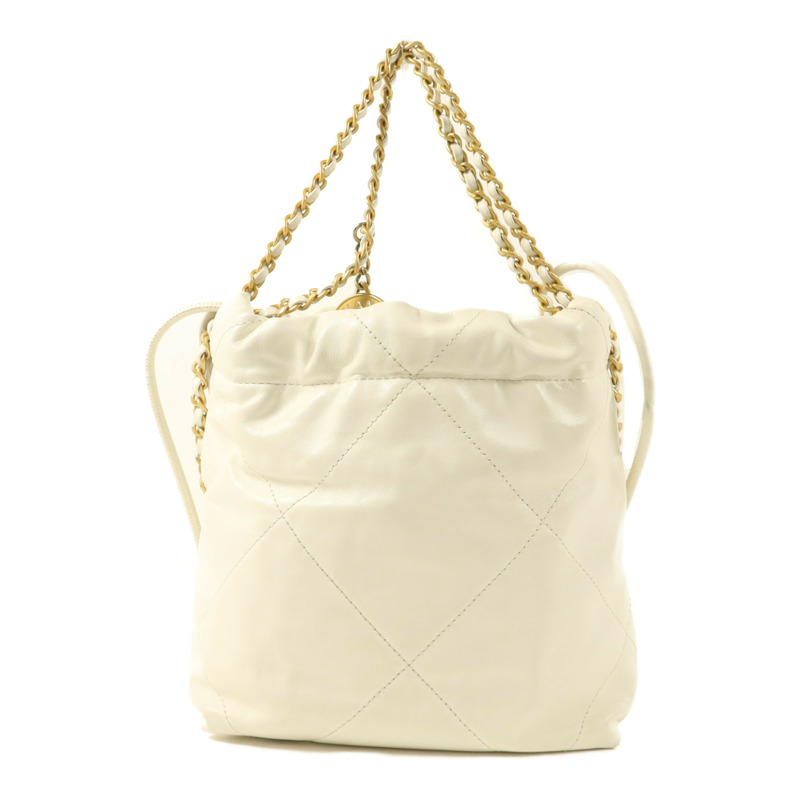 CHANEL 牛皮皮革Chanel 22 Mini金扣手挽肩背兩用袋-1