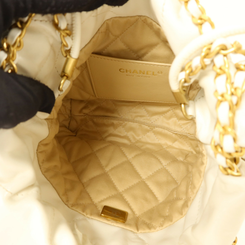 CHANEL 牛皮皮革Chanel 22 Mini金扣手挽肩背兩用袋-4