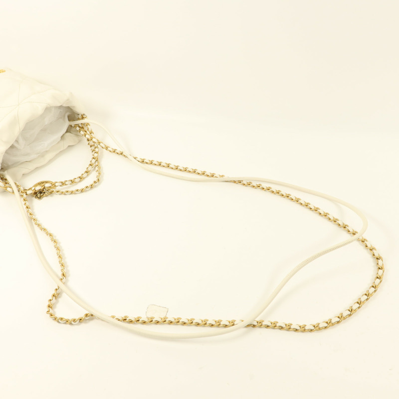 CHANEL 牛皮皮革Chanel 22 Mini金扣手挽肩背兩用袋-7