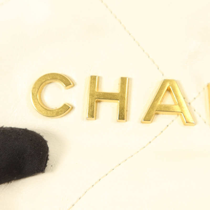 CHANEL 牛皮皮革Chanel 22 Mini金扣手挽肩背兩用袋-12