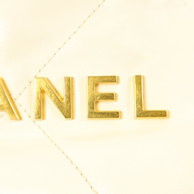 CHANEL 牛皮皮革Chanel 22 Mini金扣手挽肩背兩用袋-13