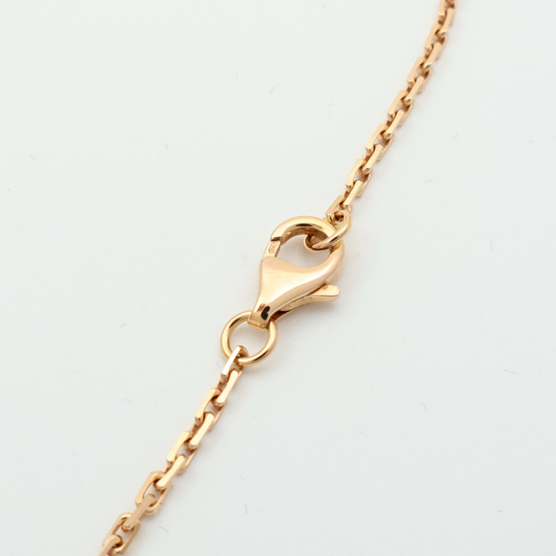 CARTIER 18K玫瑰金Love Pendant Half-Paved鑽石項鍊-5