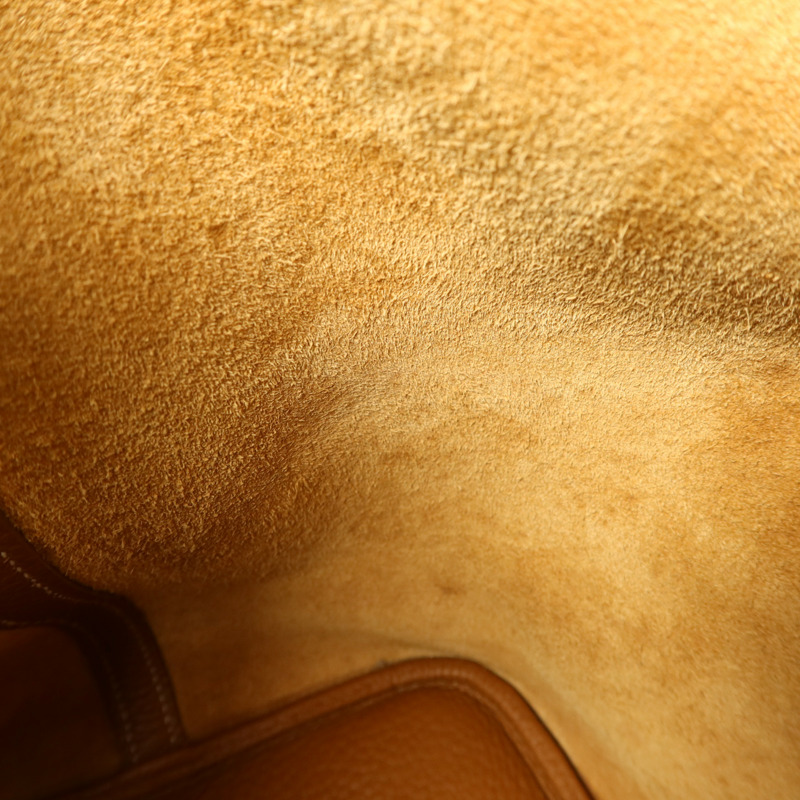 HERMES Clemence皮革Picotin MM銀扣手挽袋Gold/Rose Azalee-15