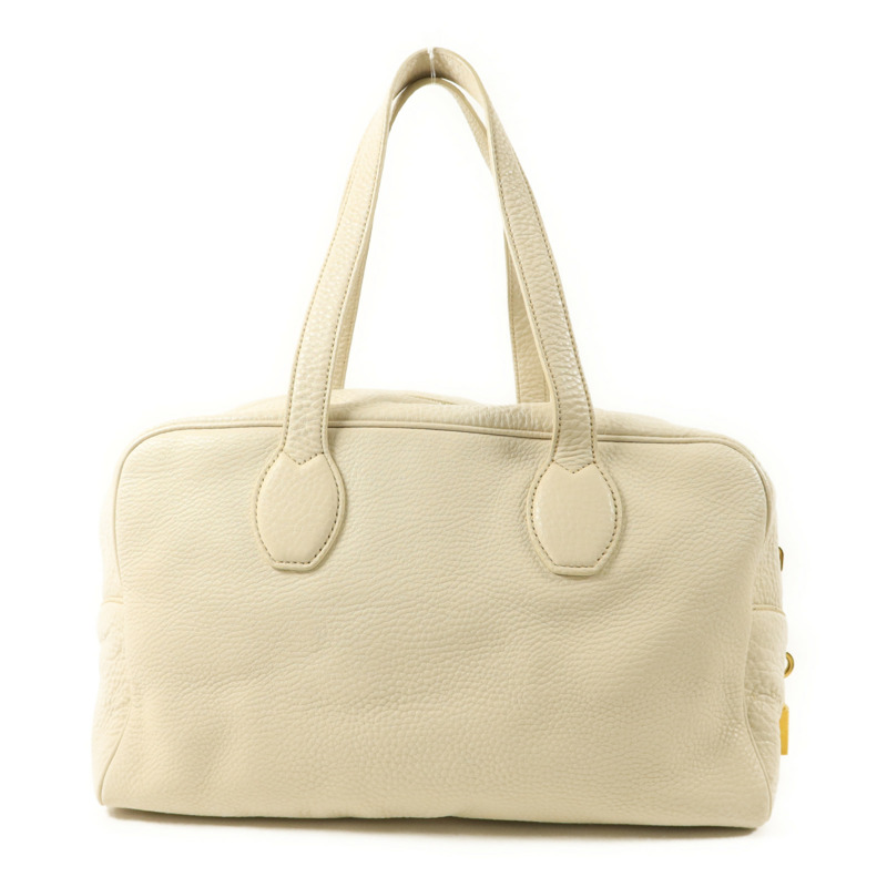 PRADA 牛皮皮革Boston Bag金扣肩背袋-1