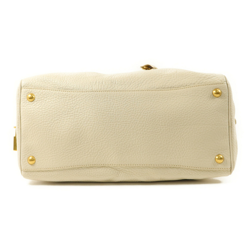 PRADA 牛皮皮革Boston Bag金扣肩背袋-3