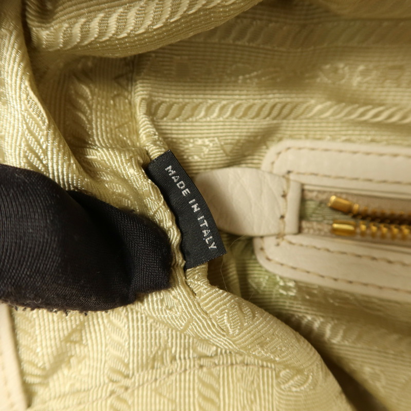 PRADA 牛皮皮革Boston Bag金扣肩背袋-6