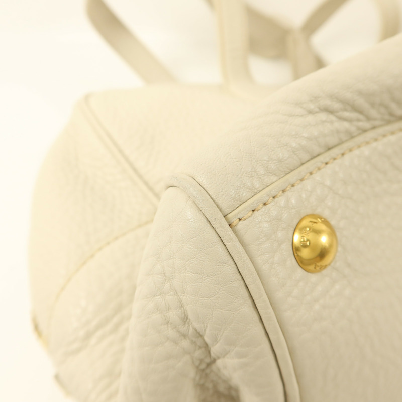 PRADA 牛皮皮革Boston Bag金扣肩背袋-14