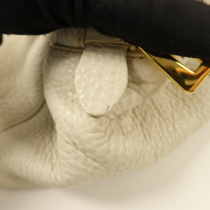 PRADA 牛皮皮革Boston Bag金扣肩背袋-18