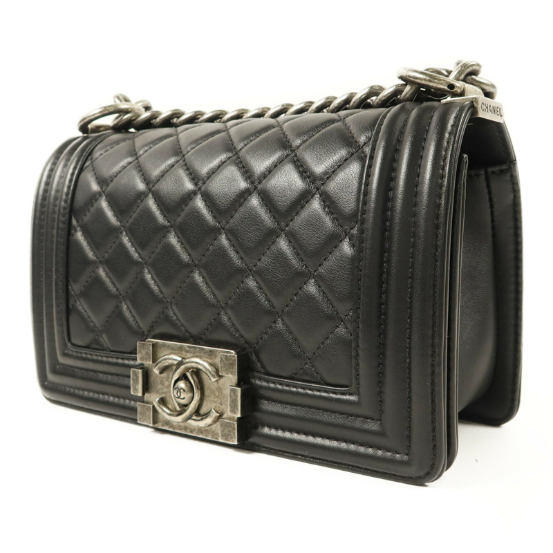 CHANEL 羊皮皮革Boy 20鏈帶肩背袋-2