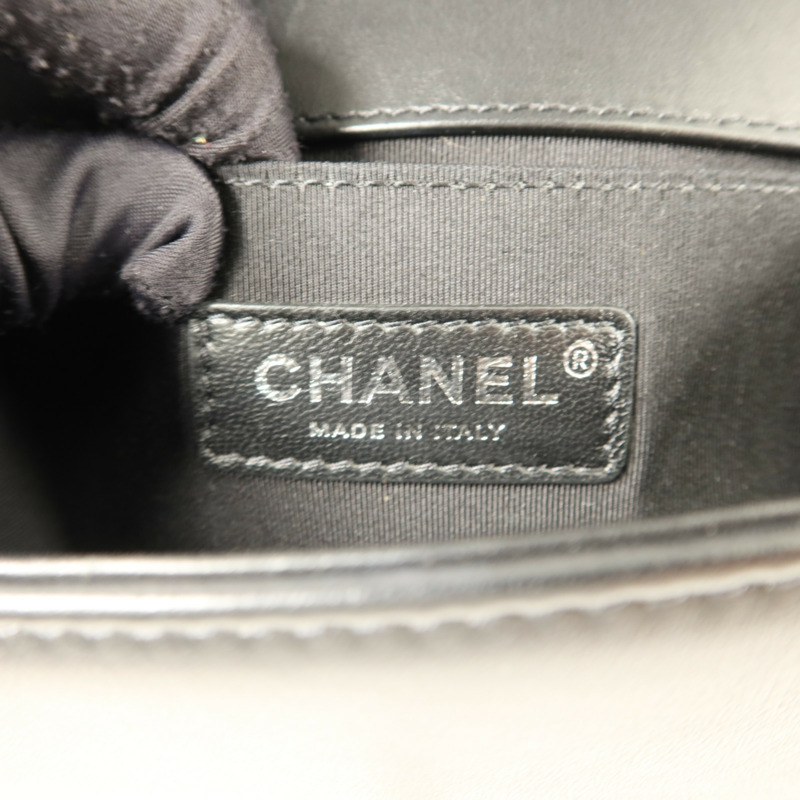 CHANEL 羊皮皮革Boy 20鏈帶肩背袋-5