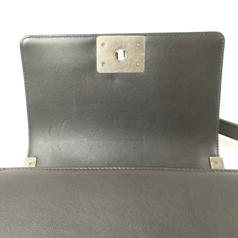 CHANEL 羊皮皮革Boy 20鏈帶肩背袋-11