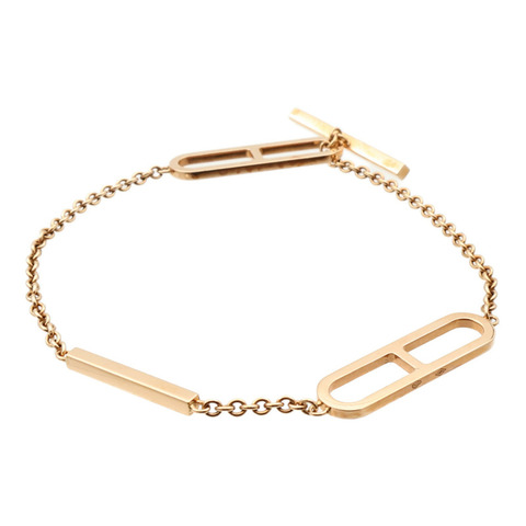 HERMES 18K玫瑰金Ever Chaine d'ancre Bracelet手鏈