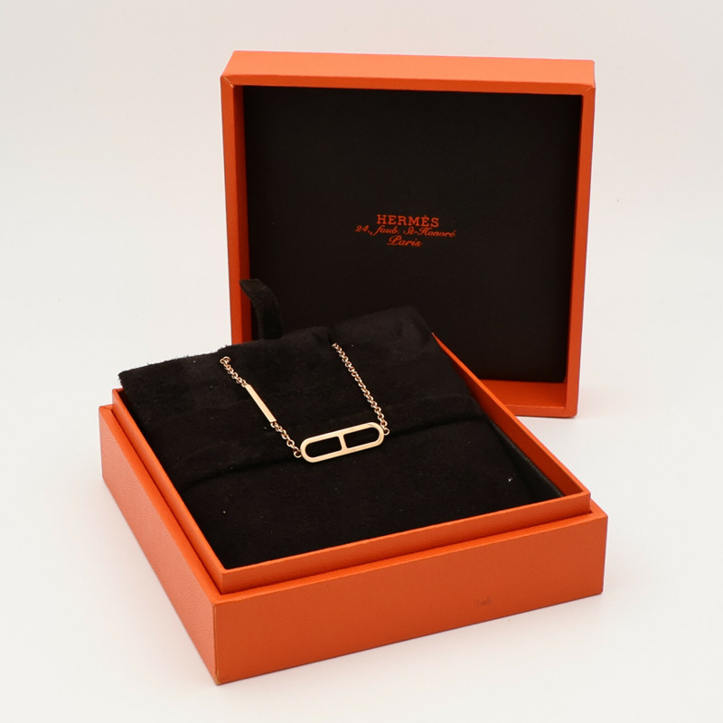 HERMES 18K玫瑰金Ever Chaine d'ancre Bracelet手鏈-6