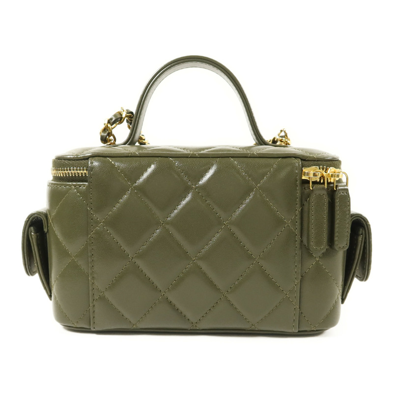CHANEL 羊皮皮革Vanity Case金扣手挽肩背兩用袋-1